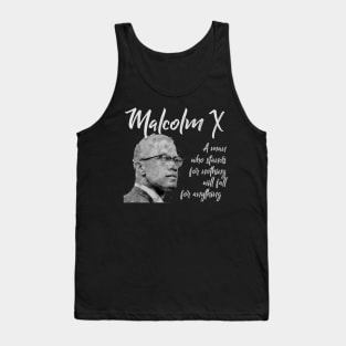 Malcolm X quote Tank Top